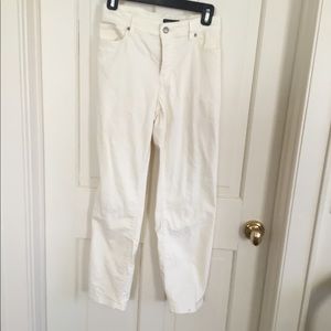 Eileen Fisher off-White cotton slim jeans
